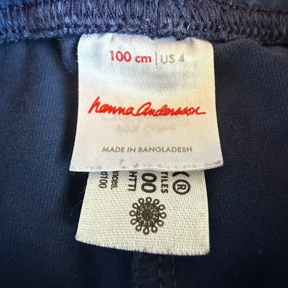 Hanna Andersson Colorblock Leggings Navy Girls 100cm US 4 - Picture 5 of 7